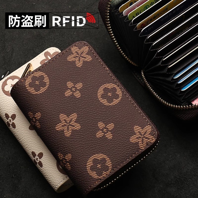 防消磁卡包女大容量多卡位信用卡证件位驾驶证名片卡W夹银行卡套