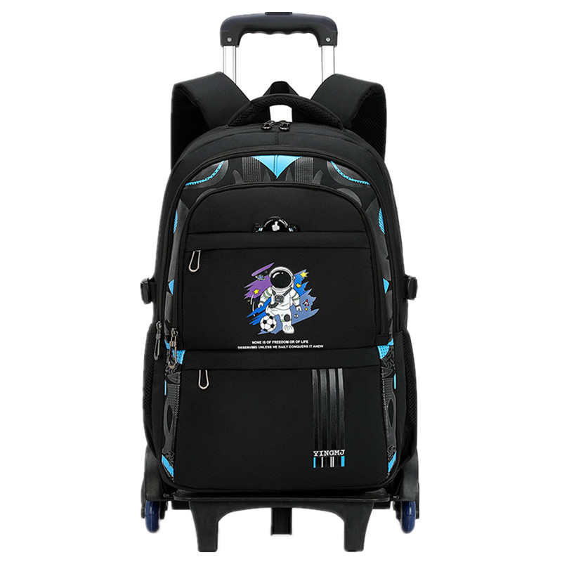 拉杆书包初中生小学生二到六九年级男生大M容量防水两用耐用拉杆