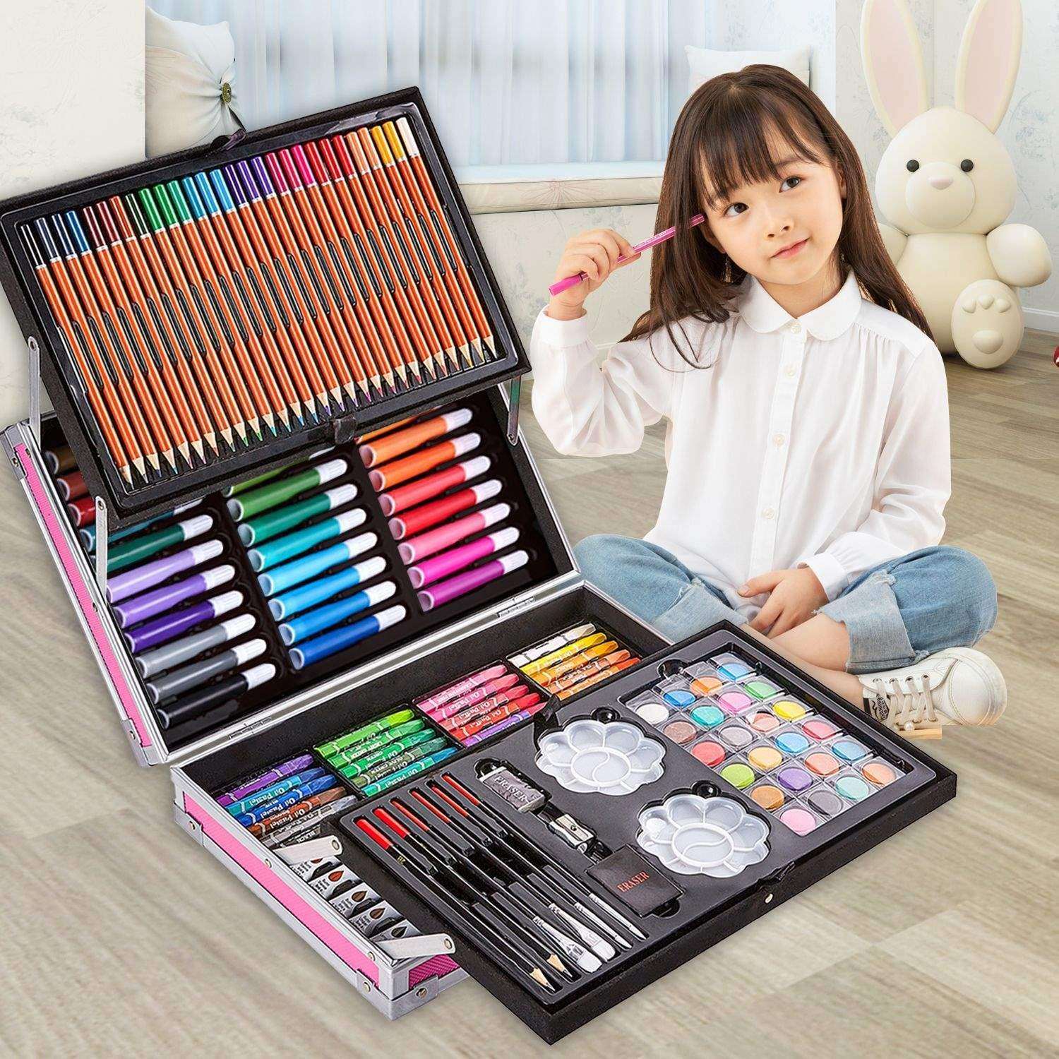 儿童画画工具套装水彩笔小学生手绘幼儿园画笔套装初学者美术学习