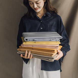 全棉单品纯棉床单床笠1米8床1米5床北欧简约单件纯色美式欧式