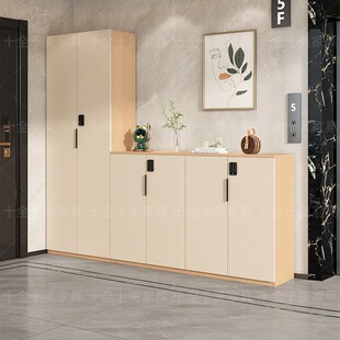 鞋柜带锁家用门口楼道定制入户玄关柜电梯口走廊密码锁门外储物柜