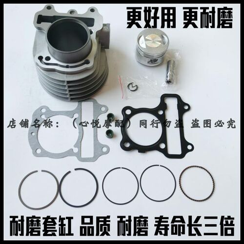 适用嘉陵靓鲨新靓鲨铭御JL100T-2-2A-2B套缸缸套缸筒活塞环四配套