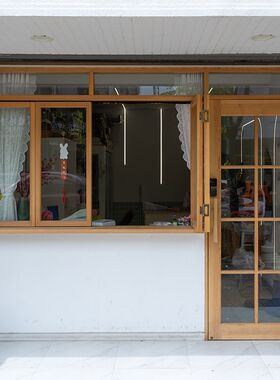 纯实木门联窗定制左右折叠窗单扇进户门白蜡原木商铺店面门窗定做