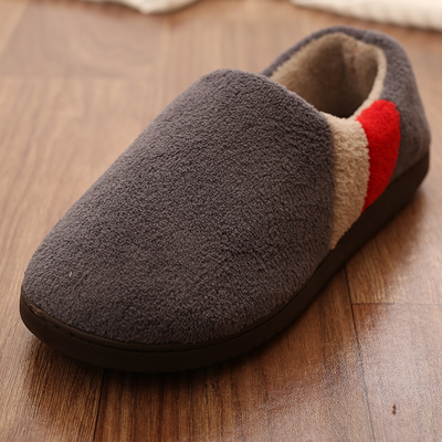 棉拖鞋男大码冬季包跟托鞋居家家用棉拖男士保暖室内防滑家居拖鞋