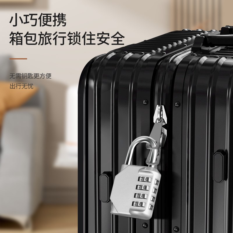 健身房密码锁挂锁衣柜子储物柜门小型大学生宿舍家用行李箱带钥匙