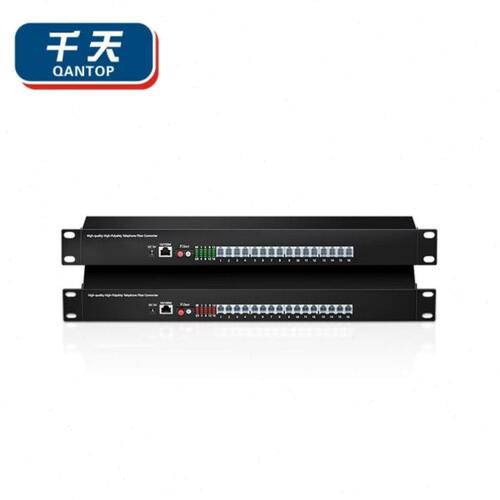 千天Qantop电话光端机16路电话带1路百兆网络FC接口QT-RTD22