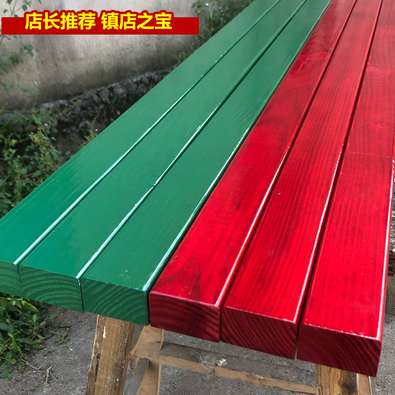 公园椅户外长椅防腐木条优质塑木条凳原木长凳方T条庭院休闲椅定