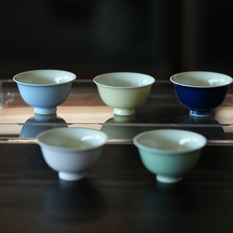 云见清玩 纯手工高温原矿单色釉主人杯 50Jml小品茗杯 客杯 岩茶