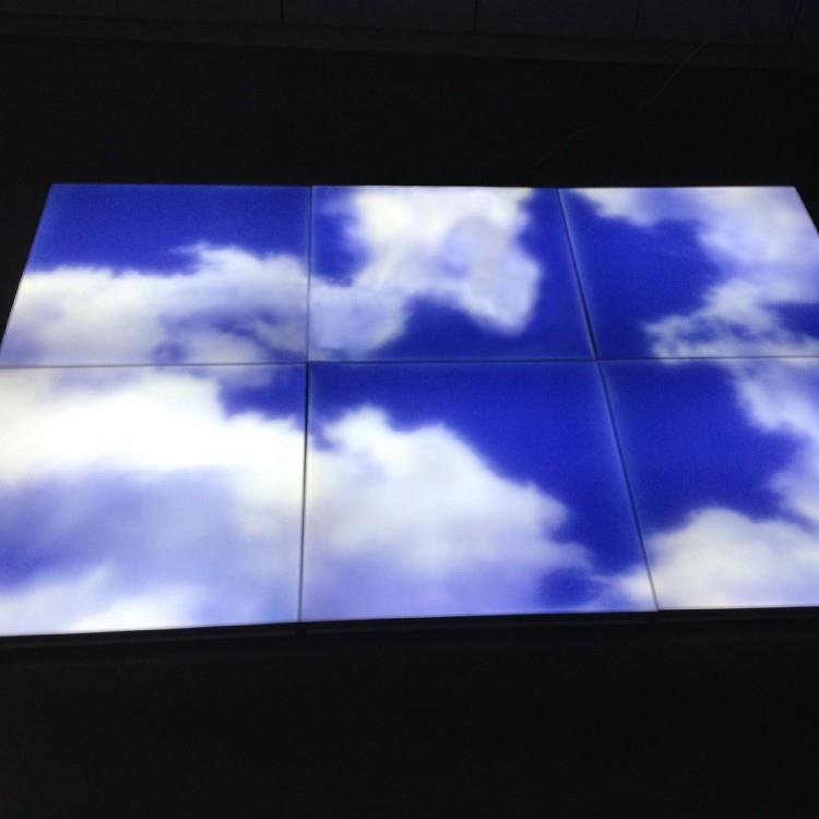 60x60窄边框拼接蓝天白云UV打印调光调色温LED面板600x600平板灯