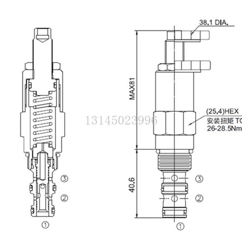 LDPR-08-i12-6-22-3-K 液压螺纹直动式减压/溢流阀 压力阀