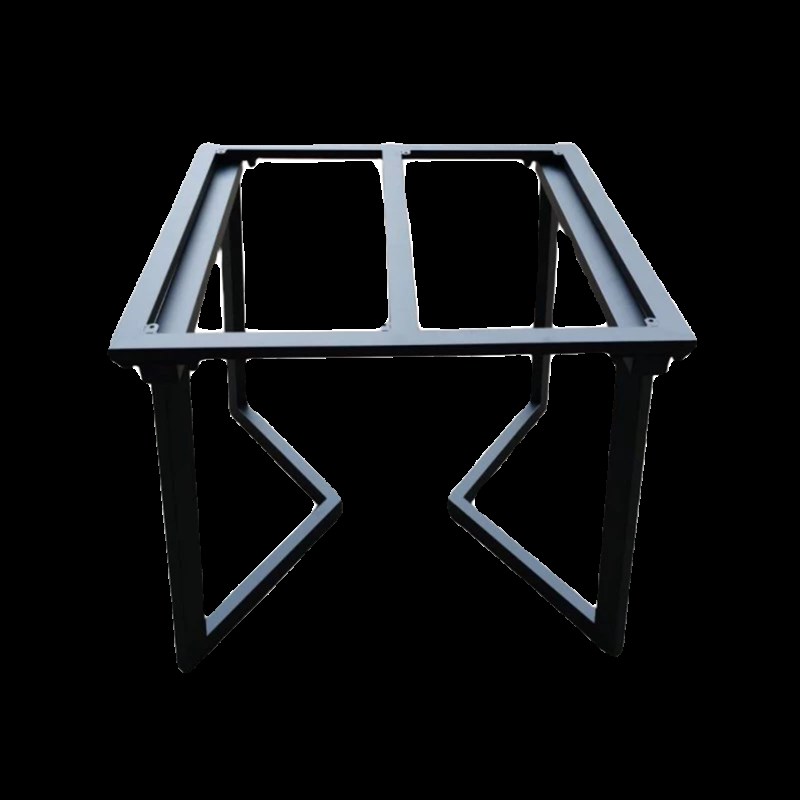 定制岩板瓷砖餐桌腿铁艺茶几底座C支架实木板桌脚大理石正方形桌