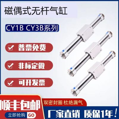 RMS磁偶式无杆气缸CY1B/CY3B-10/16/20/25/32/40-100/200/300-500