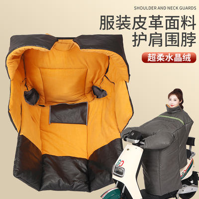 电动车挡风被冬季加绒加厚特厚电瓶机车防水冬天新款冬款防风罩