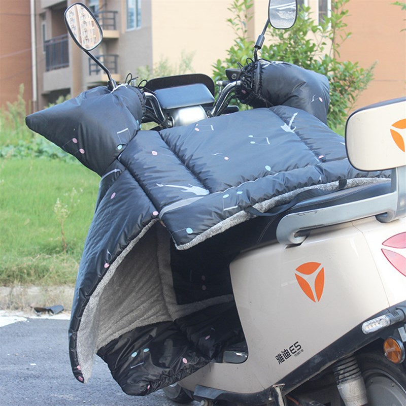 电动车挡风被冬季加绒加厚防水电瓶摩托车防风罩加大冬款四季通用