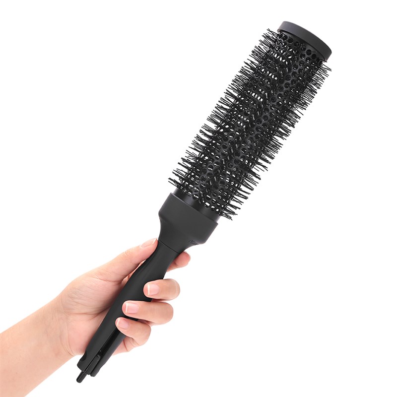 等陶瓷铝管滚梳尼龙针卷发梳   美发美妆理发店造型梳吹发圆筒梳