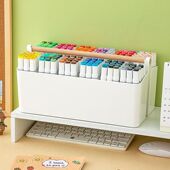 马克笔收纳盒手提大容量儿童学生书桌水彩铅笔文具画笔多功能笔筒