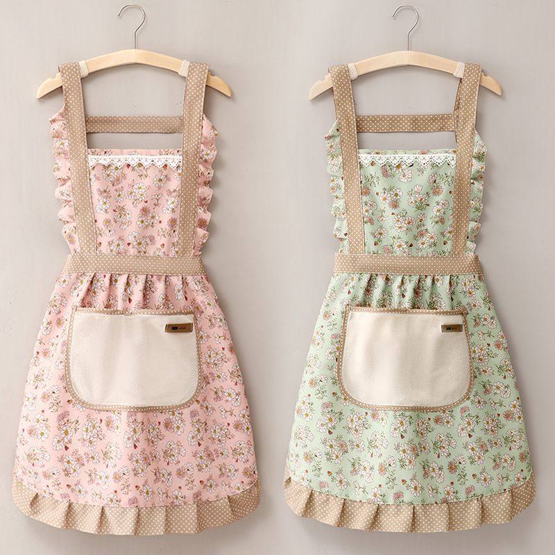 围裙 可擦手家用厨房棉女2023新款网红夏季薄款服务员工作服定作,家庭/个人清洁工具,围裙,淘宝优惠券,粉丝福利购,淘宝优惠卷