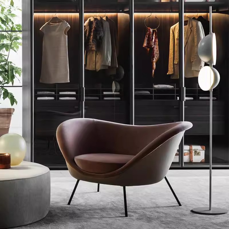 休闲异形元宝椅设计师现代艺术玻璃钢接待椅贝壳心形扶手沙发椅