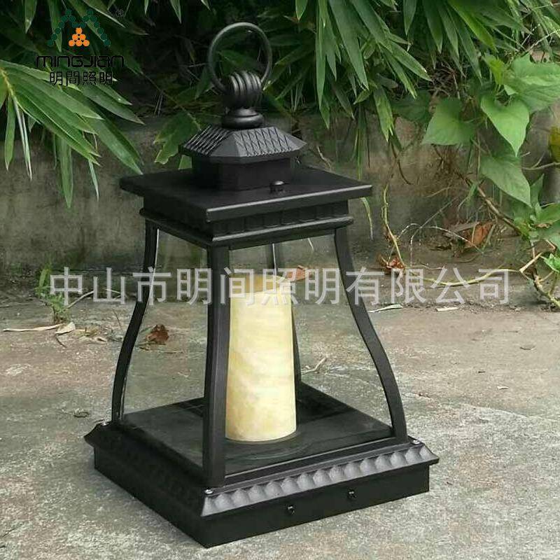 工厂直销户外中式庭院灯校园小区铝材亚克力围墙LED柱头灯方形灯