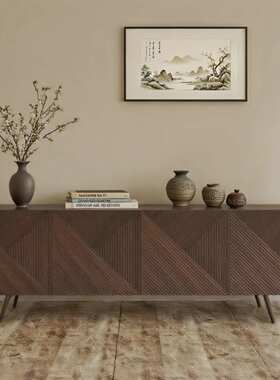 灰色钢琴烤漆餐边柜创意个性菱形茶水柜现代简约餐厅储物碗柜整装