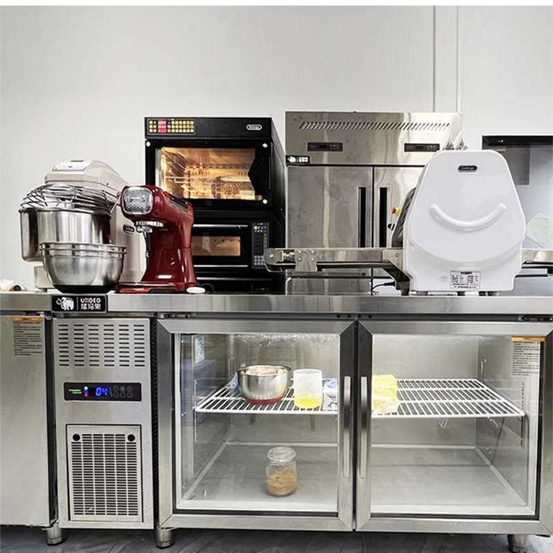 ukoeo猛犸象双门冰箱商用直冷冷藏冷冻柜工作台 厨房柜立式保鲜柜