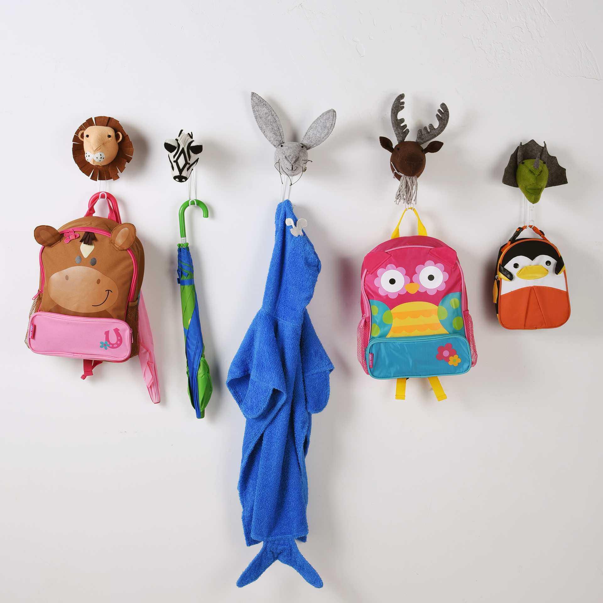 创意大象动物头羊毛毡挂钩北欧风格装饰品壁挂儿童房单钩墙饰壁饰