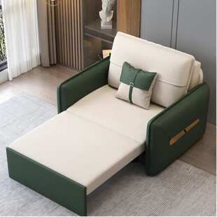 单人多功能沙发床折叠两用家用卧室可收纳北欧科技布网红款伸缩床