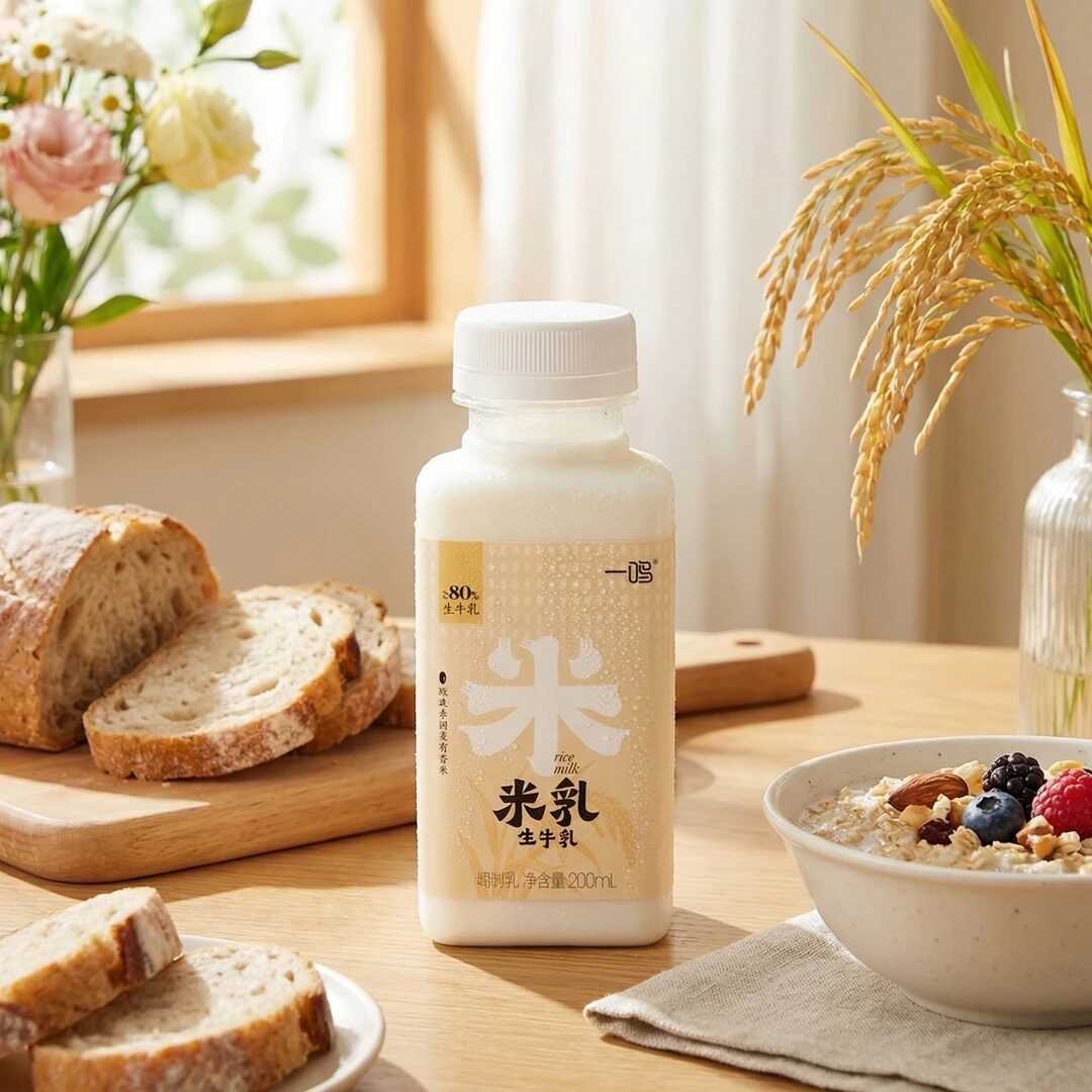 【春日上新】一鸣低温泰国茉莉香米米乳牛奶200ml/瓶 米香浓郁