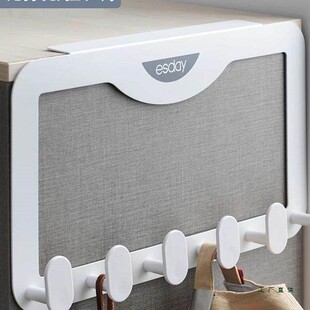 门后挂钩免打孔衣帽钩收纳架卧室浴置物架门上静音柜子侧边挂衣架