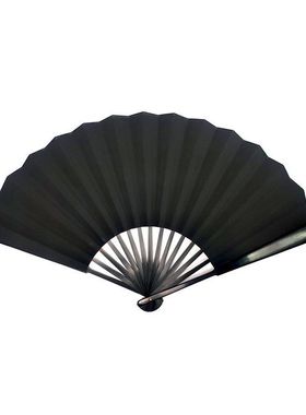 万年黑纯黑宣纸扇子红色蓝色黄色洒金10寸金墨书写书法空白扇