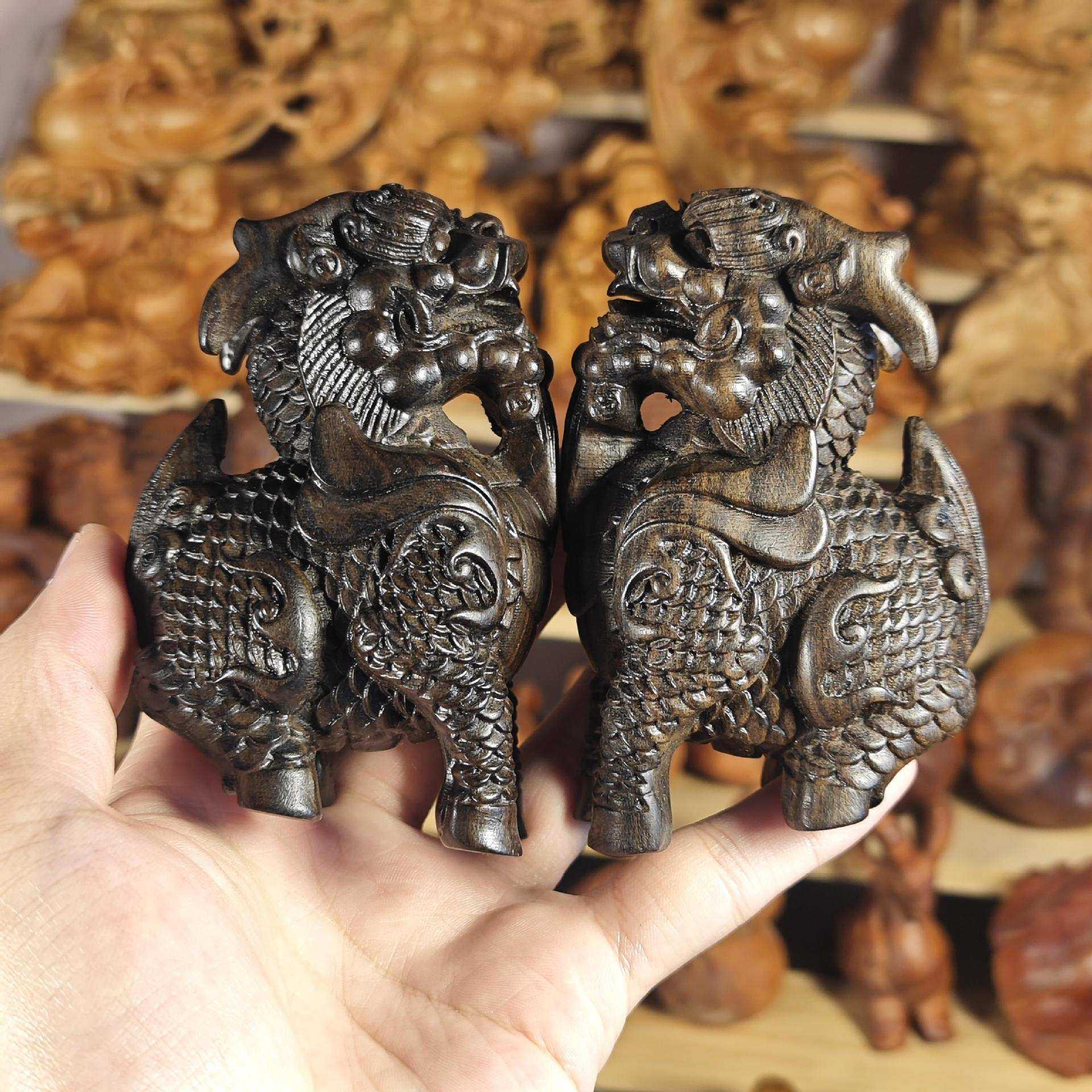 印尼达拉干大献瑞麒麟文玩把件男士盘玩实木雕刻工艺品摆件,3C数码配件,USB灯,淘宝优惠券,粉丝福利购,淘宝优惠卷