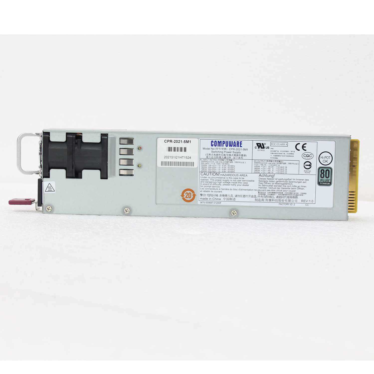 肯微 交换式电源供应器 CPR-2010 电源供应模组 1000-2000W