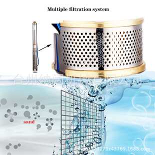 2.5寸不锈钢深井泵220V家用潜水泵110V抽水机0.5Hp深水抽水泵美规