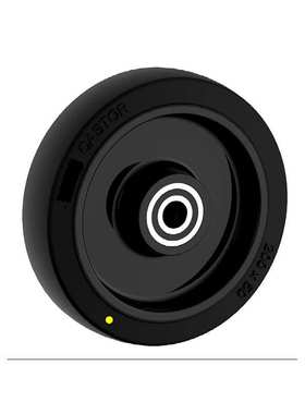 铸铁轮芯，黑色弹力橡胶 底板135*110 载重400KG  脚轮万向轮