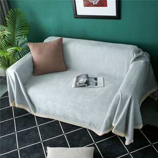 加厚雪尼尔全盖沙发巾纯色防滑弹力多功能四季通用沙发垫沙发盖巾