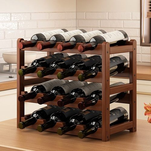 酒架置物架红酒架子展示架家用葡萄酒架酒柜格子架吧台放酒陈列架