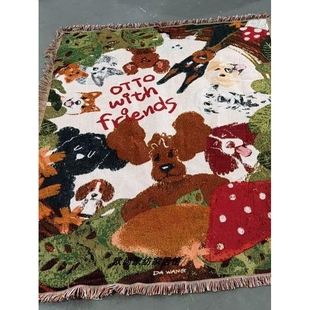 ?goodfornothing一无是处小狗挂毯韩式木框挂画装饰挂布DIY壁画