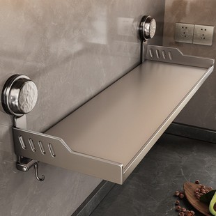 厨房吸盘加宽置物架免打孔壁挂式墙上调料品家用多功能用品收纳架