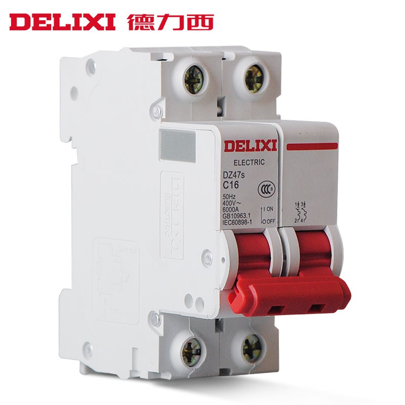 德力西小型断路器 家用空气开关DZ47 2P 32A 双极63A空开16A 20A
