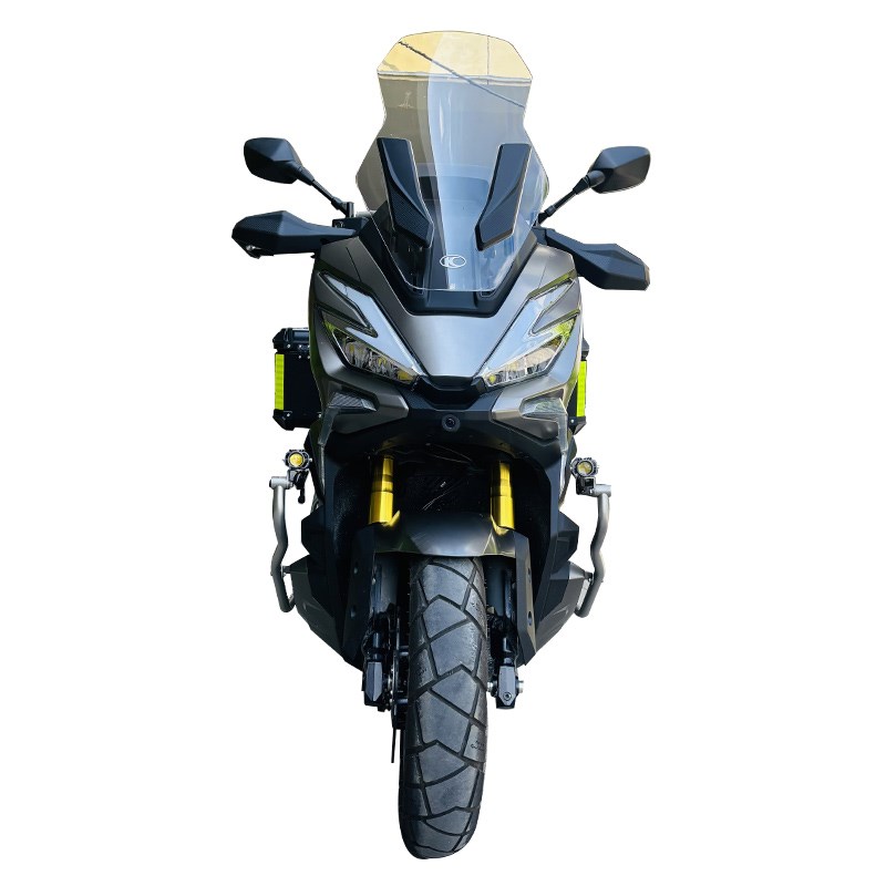 适用光阳x350adv摩托车不锈钢改装件保险杠护杠排气管杠前置横杆