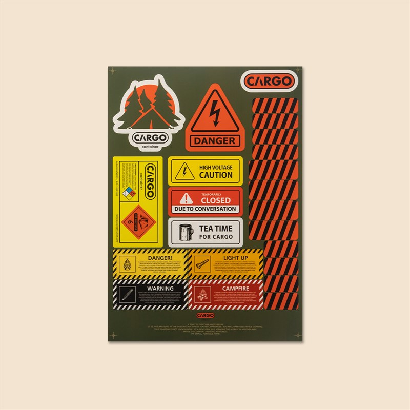 韩国CARGO防水贴纸潮牌行李箱平板电脑手机壳手帐装滑板饰贴画