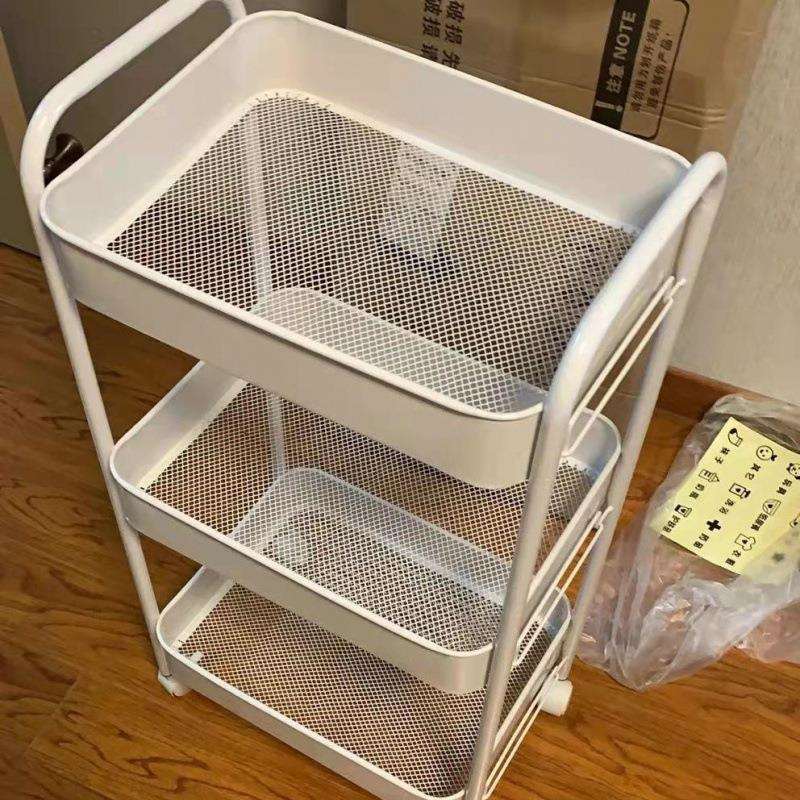 多层厨房置物架落地可移动家用小推车放蔬菜篮子菜筐玩具收纳薇妍