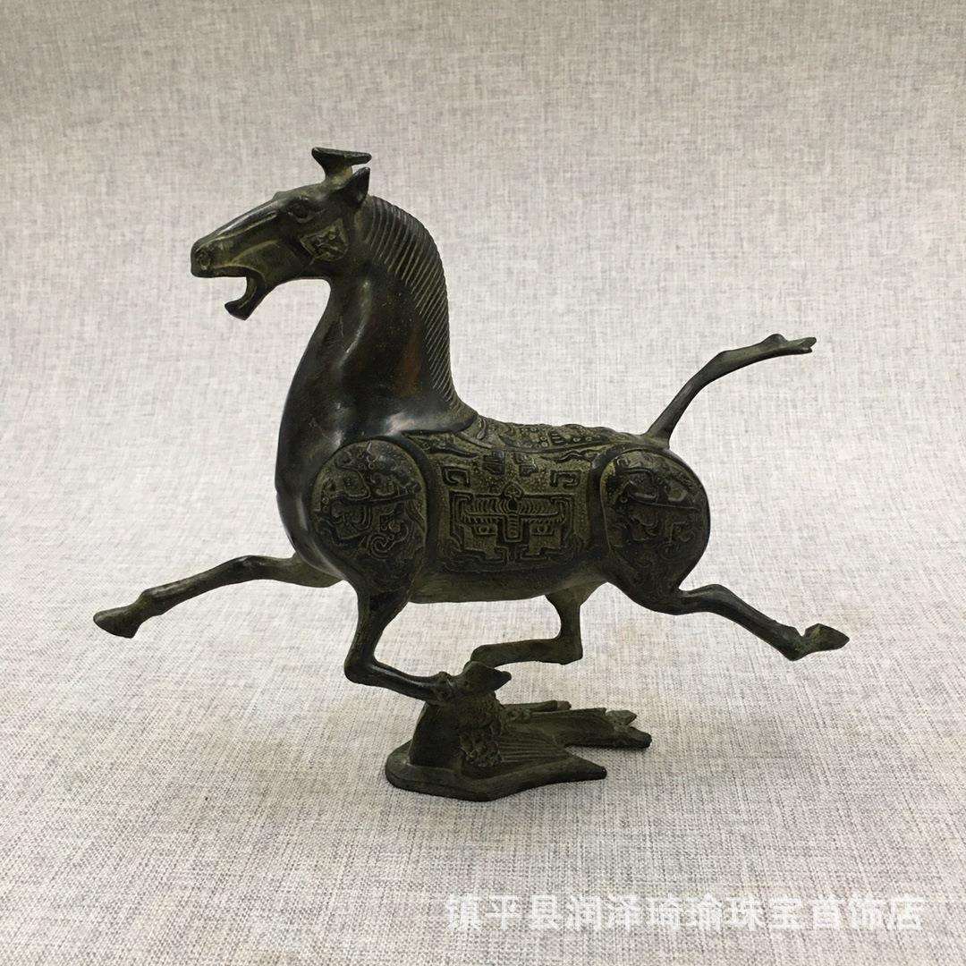 铜马摆件家居仿古青铜器马踏飞燕送领导办公室工艺品招财铜奔马