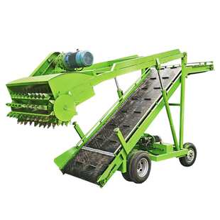 青贮窖取草机草料输送装车一体牛场取料机可以横移牛圈扒草机厂家