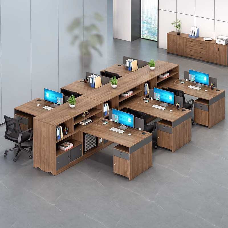 职员办公桌财务员工工位组合2人4人面对面简约现代办公桌椅子