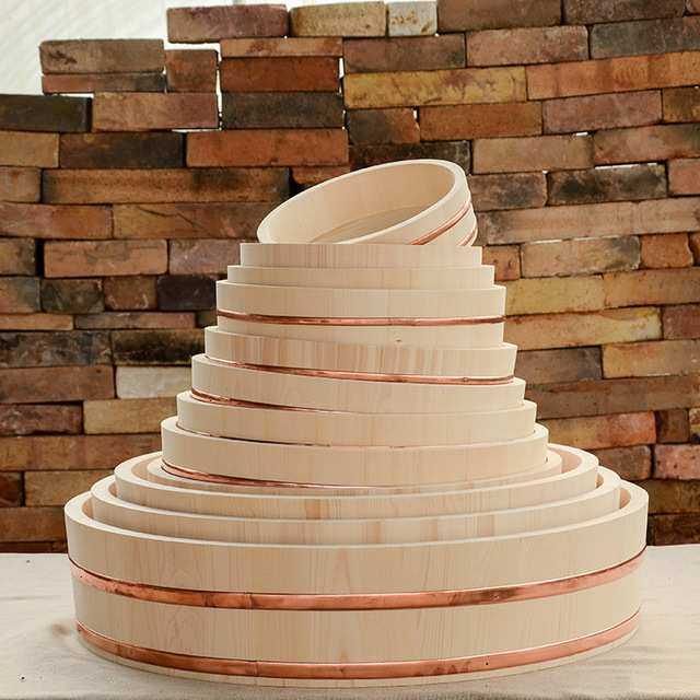 韩式餐具寿司拌饭木盆商用木制米饭盆寿司饭团刺身桶日本料理拼盘,3C数码配件,USB灯,淘宝优惠券,粉丝福利购,淘宝优惠卷