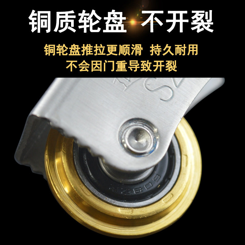 移门滑轮钛合金隔断门单凸轮重型单轨道不锈钢推拉浴室门凹槽轮