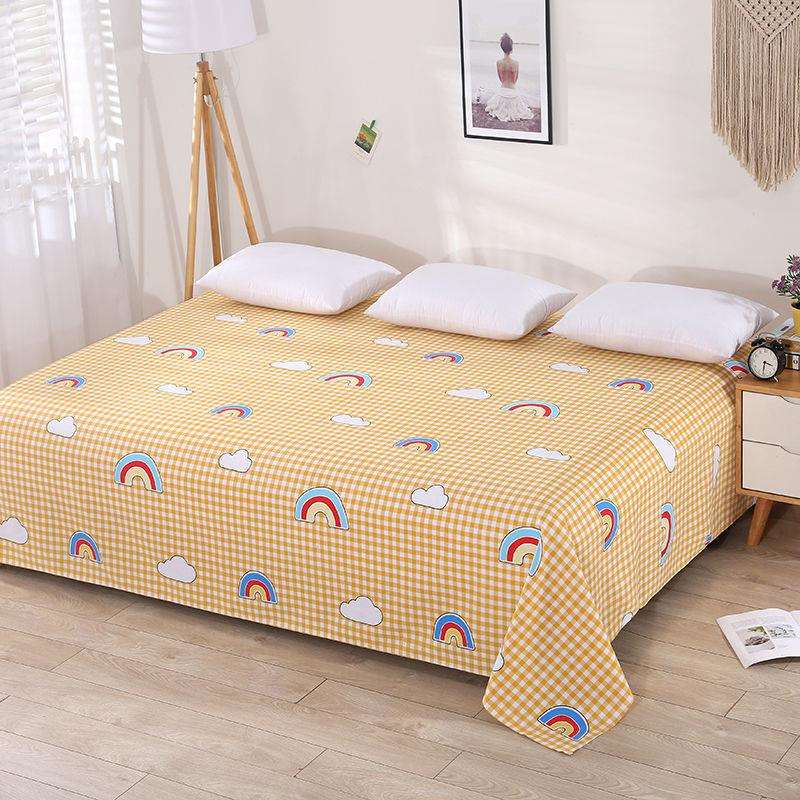 炕单3.5米4米老粗布农村大炕土炕榻榻米床单单件双人加厚防尘罩