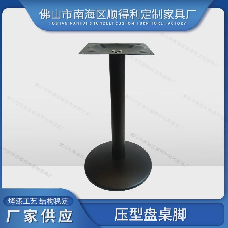 家具五金a桌腿圆形铸铁桌脚铸铁桌架圆形铁冲压桌脚餐厅