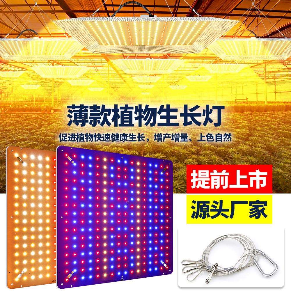 量子板植物生长灯led反光铝罩薄款全光谱大棚植物面板补光灯1000w图片